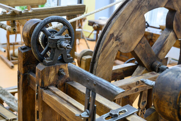 Fragment of the turning machine for wood made in Russia in the end of 19 century