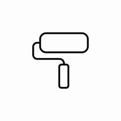 roller brush icon sign vector