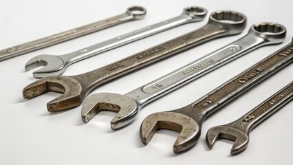 Wrenches on White Background