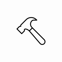 tool hammer icon sign vector