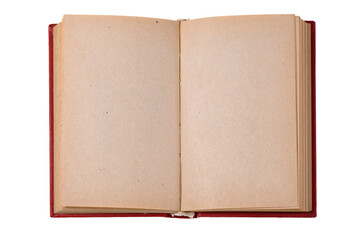 Old book pages isolated on white background