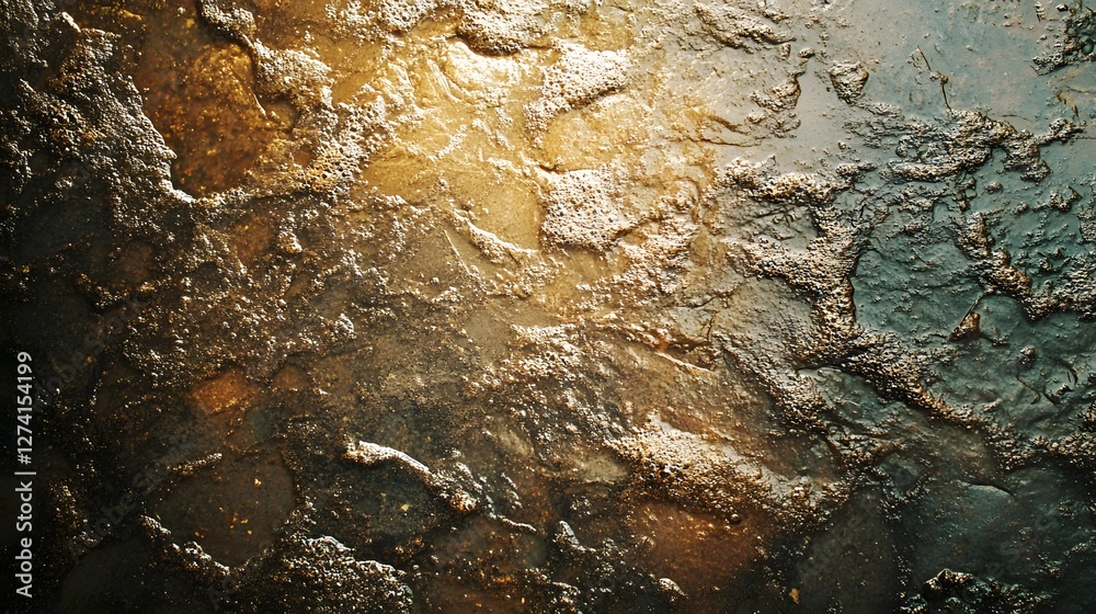 Poster abstract golden and dark brown textured surface background. great for design and art. abstract golde