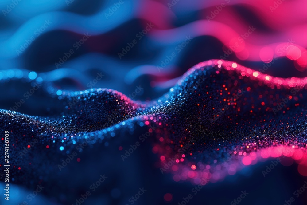 Canvas Prints a captivating close-up of sparkling blue and pink textures on a smooth surface, creating a dreamy, e