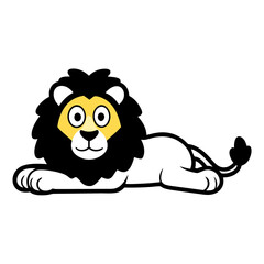 lion cartoon isolated on white
