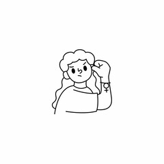 women empowerment icon for international women's day.