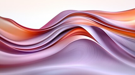 Obraz premium Abstract Waves of Color: A Mesmerizing Blend of Purple, Orange, and Red Hues