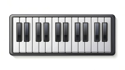 Naklejka premium Mini Keyboard on White Background