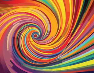 Obraz premium Vibrant swirling colorful patterns abstract art digital design creative space dynamic viewpoint energy and motion explored in contemporary graphic art