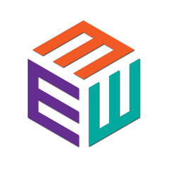 Web line modern color full logo design