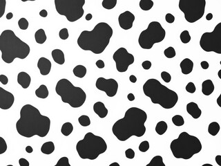 Fototapeta premium Abstract monochrome pattern of Dalmatian spots on white background, perfect for text overlay or design elements, monochrome, abstract, copy space