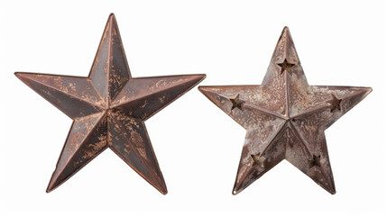 Obraz premium rusty metal star isolated on white