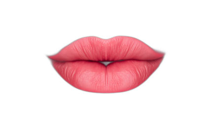 red lips isolated on white