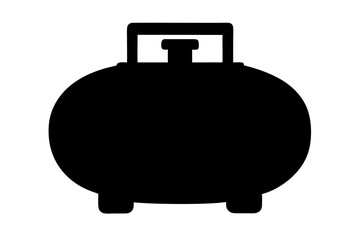 Obraz premium Gas tank Silhouette on white background