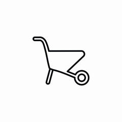 wheelbarrow use icon sign vector