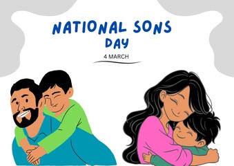 WHITE BACKGROUND NATIONAL  SON DAY TEMPLATE DESIGN  