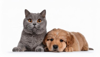 cat and puppy