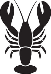 Lobster icon or logo silhouette Vector illustration