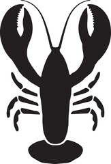 Lobster icon or logo silhouette Vector illustration