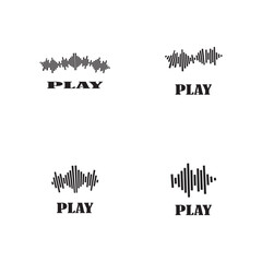 Sound waves vector illustration
