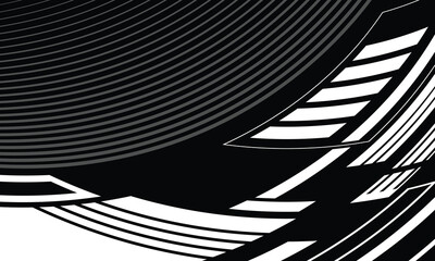 Naklejka premium Monochrome geometric stripes racing background for car wrap sticker