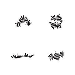 Sound waves vector illustration