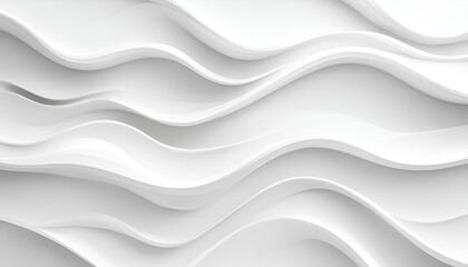 Fototapeta premium Elegant and minimalist seamless white wave texture pattern background with mono color design concept