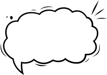 Speech bubble with white background
