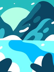 illustration of an abstract background with waves