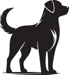 a dog silhouette vector