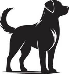 a dog silhouette vector
