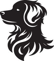 a dog silhouette vector