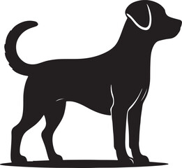 a dog silhouette vector