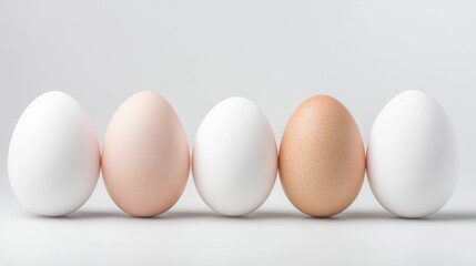 eggs with free space on top of image for text, creative pattern on pastel colors eggs