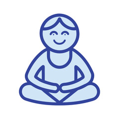 Minimalist Meditation Yoga Style Icon Vector Design
