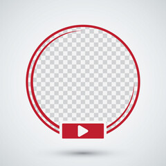 Social media frame icon avatar best for Live video streaming design template
