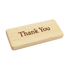 Engraved Thank You plaque on white backdrop conveying warmth and gratitude