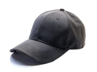 Black cap isolated on transparent background
