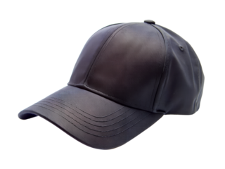 Black cap isolated on transparent background
