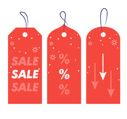 Colored modern minimal price tag template. All layered and grouped. Vector.