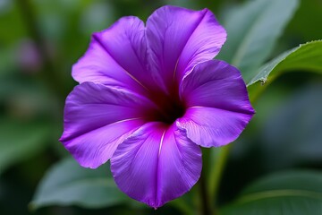 Close-up of a vibrant purple flower with delicate petals