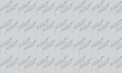 Tea leaves seamless pattern on background with tea leaves. Tea background for paper, wrapping and wallpaper. Leaves vector design with creamy background