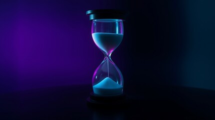 Elegant Deep Teal Hourglass Symbolizing Time, Patience, and Timeless Beauty