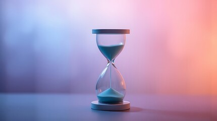 Elegant Deep Teal Hourglass Symbolizing Time, Patience, and Timeless Beauty