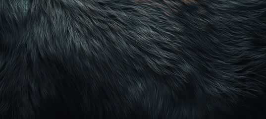 Closeup black fur texture natural abstract background for design, luxurious texture background.