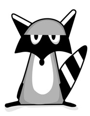 Ilustración de un mapache