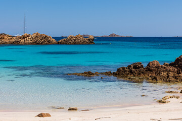 spiaggia rosa nell' isola di Budelli, arcipelago della Maddalena, Sardegna 