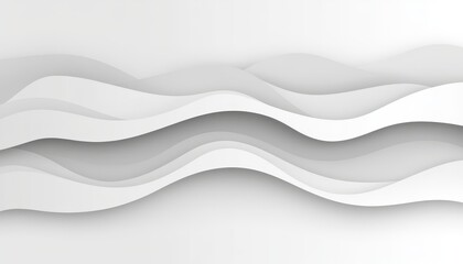 Obraz premium Elegant Minimalist Seamless White Wave Texture Pattern Background, Monochromatic Color Design