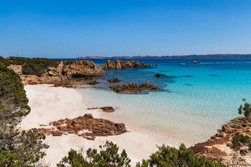 spiaggia rosa nell' isola di Budelli, arcipelago della Maddalena, Sardegna 