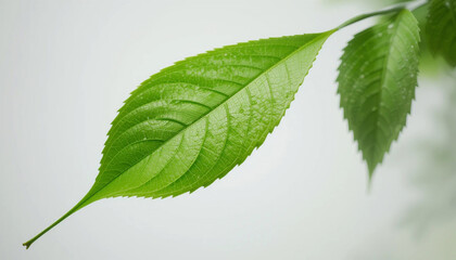 closeup of green leaf