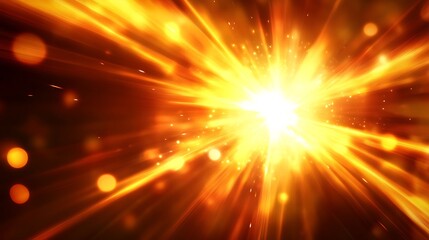 Golden Light Explosion Radiating Bright Energy